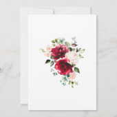 Invitation SURPRISE PARTY 80th Birthday Red Pink Floral (Dos)