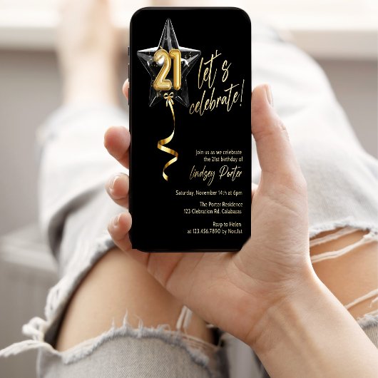 Invitation Surprise Party, Fêtons21, Vingt et un