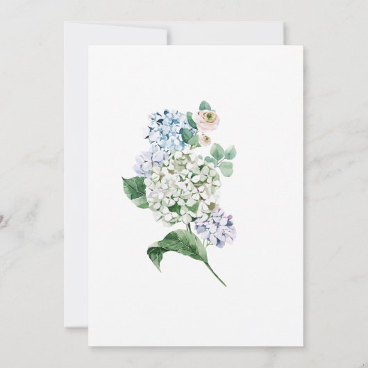 Invitation Surprise Party Hydrangea Rose 70e anniversaire (Dos)