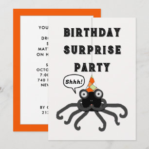 Invitation Surprise Party Octobre Halloween Anniversaire
