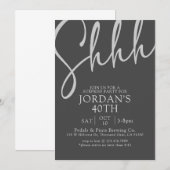 Invitation Surprise Party, Surprise Anniversaire invitation, (Devant / Derrière)