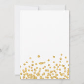 Invitation SURPRISE Photo 50e anniversaire Gold Confetti (Dos)