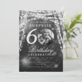 Invitation SURPRISE Photo 60e anniversaire Lumières de reflet (Debout devant)