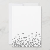 Invitation SURPRISE Photo 70th Birthday Party Silver Confetti (Dos)