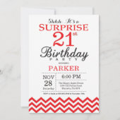 Invitation surprise pour 21e anniversaire Chevron (Devant)