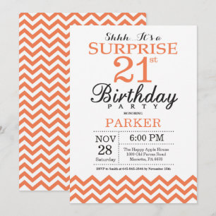 Invitation surprise pour 21e anniversaire Coral Ch