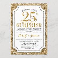 Surprise pour 25e anniversaire de mariage - Or bla