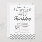 Invitation surprise pour 40 ans avec paillettes ar (Devant)
