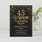 Invitation Surprise pour 45e anniversaire de mariage - Noir e (Debout devant)