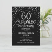 Invitation Surprise pour 60e anniversaire de mariage - Noir & (Debout devant)