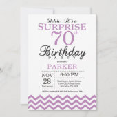 Invitation surprise pour 70 ans avec Chevron Viole (Devant)