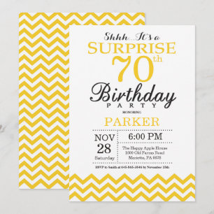 Invitation surprise pour 70e anniversaire Chevron