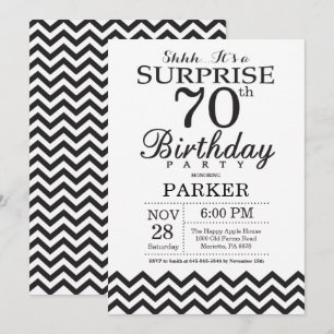 Invitation surprise pour 70e anniversaire Chevron