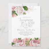 Invitation surprise pour 70e anniversaire Fleurs r (Devant)