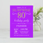Invitation surprise pour 80 ans Anniversaire Viole (Debout devant)