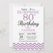 Invitation surprise pour 80 ans avec Chevron Viole (Devant)