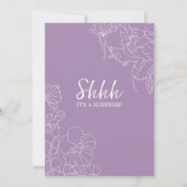 Invitation Surprise pour 80 ans - Floral Violet (Dos)