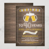 Invitation surprise pour 90 ans Rustic Beer (Devant / Derrière)