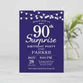 Invitation surprise pour 90e anniversaire Bleu mar (Debout devant)