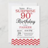 Invitation surprise pour 90e anniversaire Chevron (Devant)
