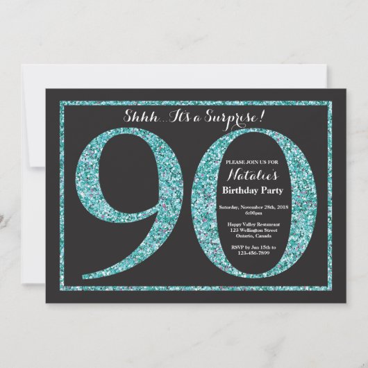 Invitation surprise pour 90e anniversaire Paillett (Devant)