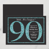 Invitation surprise pour 90e anniversaire Paillett (Devant / Derrière)