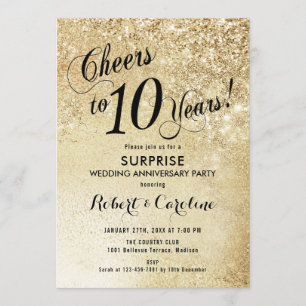 Invitation Surprise pour le 10ème anniversaire de mariage - O