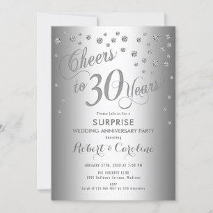 Invitation Surprise pour le 30e anniversaire de mariage - Arg