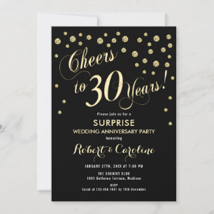 Invitation Surprise pour le 30e anniversaire de mariage - Noi