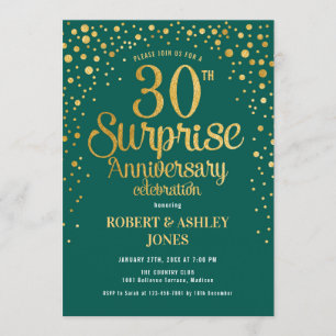 Invitation Surprise pour le 30ème anniversaire de mariage - É