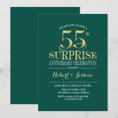Invitation Surprise pour le 55e anniversaire de mariage - Ver (Devant / Derrière)
