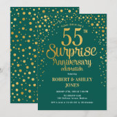 Invitation Surprise pour le 55e anniversaire de mariage - Ver (Devant / Derrière)