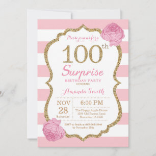 Invitation surprise pour les 100 ans Anniversaire