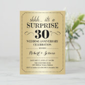 Invitation Surprise pour les 30 ans de mariage - Or Noir (Debout devant)