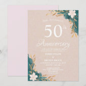 Invitation surprise pour les 50 ans de mariage (Devant / Derrière)