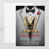 Invitation surprise pour les 60 ans en smoking (Devant / Derrière)