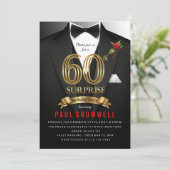 Invitation surprise pour les 60 ans en smoking (Debout devant)