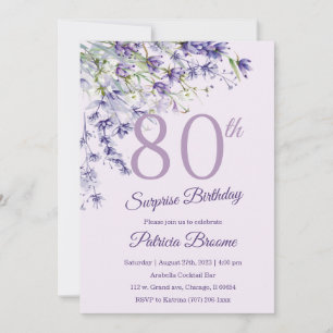 Invitation Surprise pour les 80 ans d'une femme