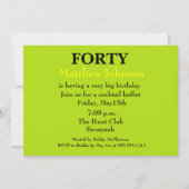 Invitation Surprise Quarantième Anniversaire (Devant)