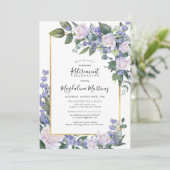 Invitation Surprise Retraite Party Blanc Rose Bleu Floral (Debout devant)