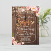 Invitation Surprise Retraite Party, Boho Floral (Debout devant)