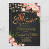 Invitation Surprise Retraite Party, Boho Floral Retraite (Devant / Derrière)