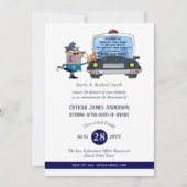 Invitation Surprise Retraite Police Officier Parti Drôle (Devant)