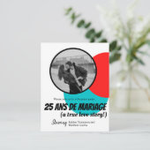 Invitation Surprise romantique moderne 25e anniversaire de Ma (Debout devant)
