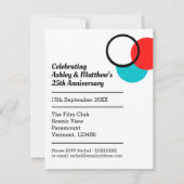 Invitation Surprise romantique moderne 25e anniversaire de Ma (Dos)