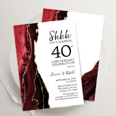 Invitation Surprise Rubis Rouge 40e Anniversaire