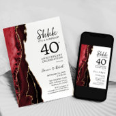 Invitation Surprise Ruby Red 40e anniversaire