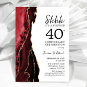 Invitation Surprise Ruby Red 40e anniversaire