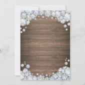 Invitation Surprise Rustique 15e Anniversaire Argent Diamant (Dos)