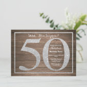 Invitation surprise rustique pour 50e anniversaire (Debout devant)